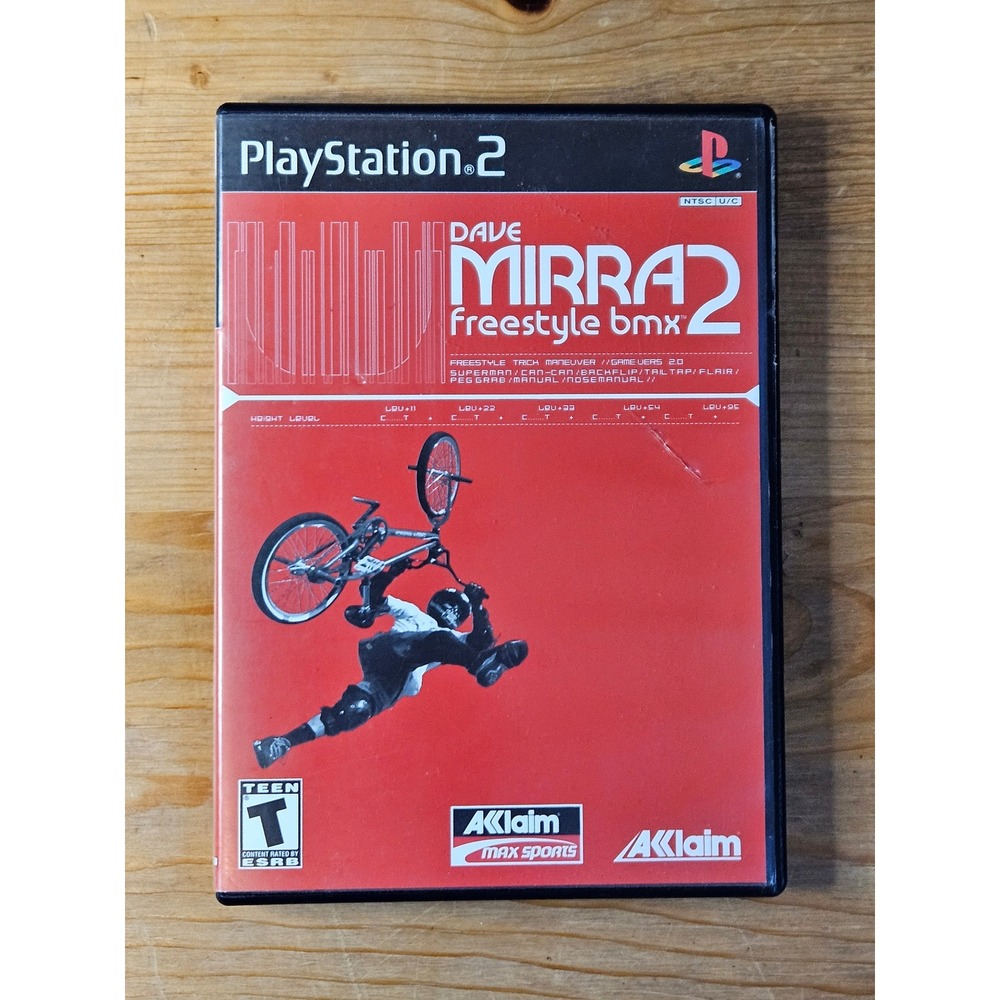 Dave Mirra Freestyle BMX 2 Sony PlayStation 2 PS2 Game Complete CIB 2001 Acclaim